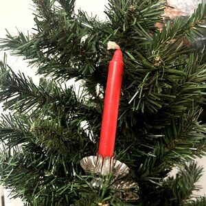 21 Vintage German Metal Pine Cone Christmas Tree Clip Reflector Holders